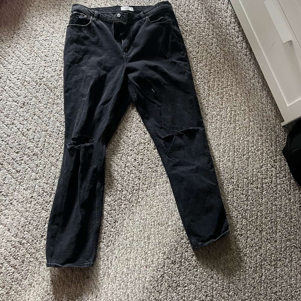 Abercrombie Curve Long Boyfriend Ripped Jeans